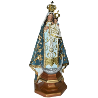 VIRGEN DEL QUINCHE CON CORONAS DE METAL - OUR LADY OF EL QUINCHE W METAL CROWNS 33CM 13INCH 03729